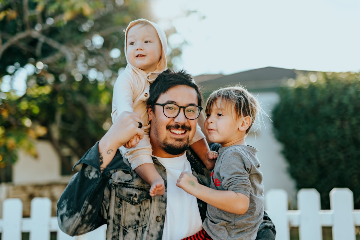 Family reviewing health and life insurance coverage options together